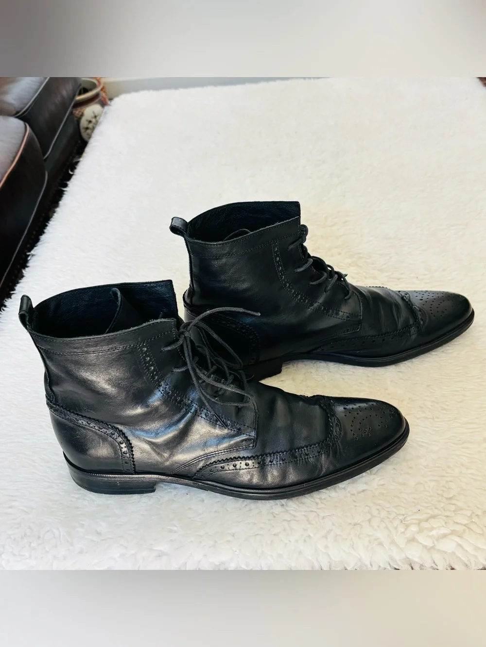 Antony Morato Black Leather Lace up Chukka/Ankle Men’s Boots size EU 43
